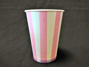 Candy Stripe Paper Cup Pink