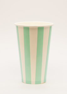 Candry Stripe cups for cold drinks - Green (16oz)