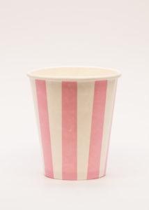 Candry Stripe cups for cold drinks - Pink (8oz)