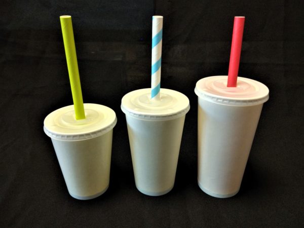 Straw Slot Lids for Paper Cups