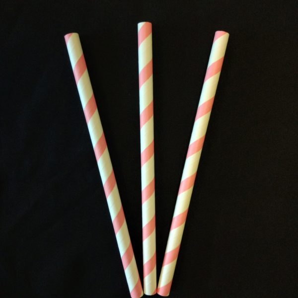Paper Straws - Pink Stripe