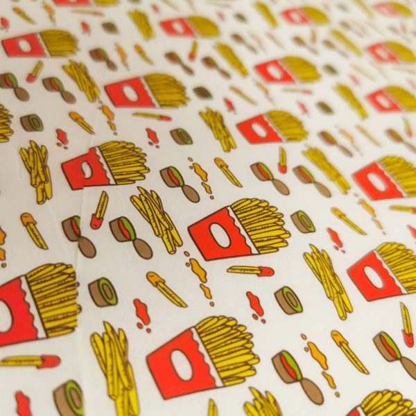 Fries & ketchup Greaseproof Paper