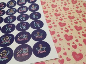 Hearts Greaseproof Paper and Stickers