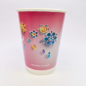 12oz Ramadan Printed Paper Cups in Pink