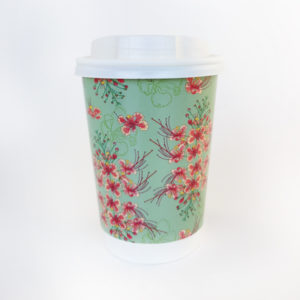 Orchid Flower Printed Paper Cups