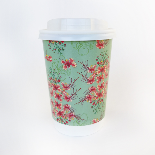 Orchid Flower Printed Paper Cups