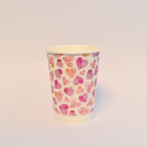 paper cup heart design