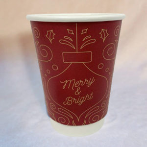 Merry & Bright Christmas paper cup